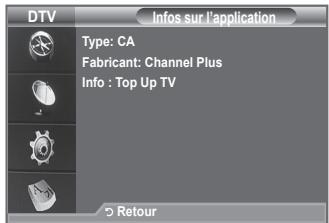 SAMSUNG LE32A336 - Contient des informations relatives à la CAM insérée dans la fente CI et les affiche. - 1