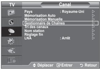 SAMSUNG LE32A336 - A l'aide de la fonction Gestionnaire de Chaînes, vous pouvez aisément verrouiller ou ajouter des canaux. - 1