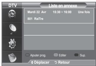 SAMSUNG LE32A336 - Utilisation de la liste réglée - 3