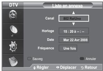 SAMSUNG LE32A336 - Utilisation de la liste réglée - 5