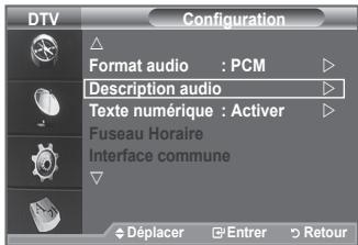 SAMSUNG LE32A336 - Sélection de la description audio - 1
