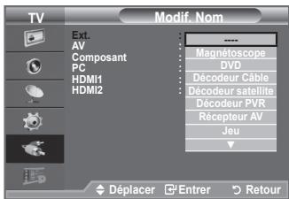 SAMSUNG LE32A336 - Nommez le périphérique connecté aux prises d'entrée pour rendre la sélection des sources d'entrée plus facile. - 2