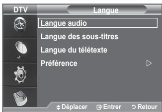 SAMSUNG LE32A336 - Affiche les informations relatives à la langue pour le flot d'entrée. - 1