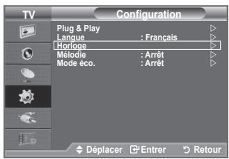 SAMSUNG LE32A336 - Réglage et affichage de l'heure actuelle - 1