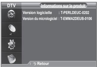SAMSUNG LE32A336 - Vous pouvez visualiser les informations relatives à votre produit. Pour toute intervention sur le téléviseur, veuillez contacter un revendeur Samsung agréé. - 1