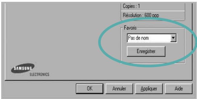 SAMSUNG CLP-310 - Utilisation d'un paramétrage favori - 1