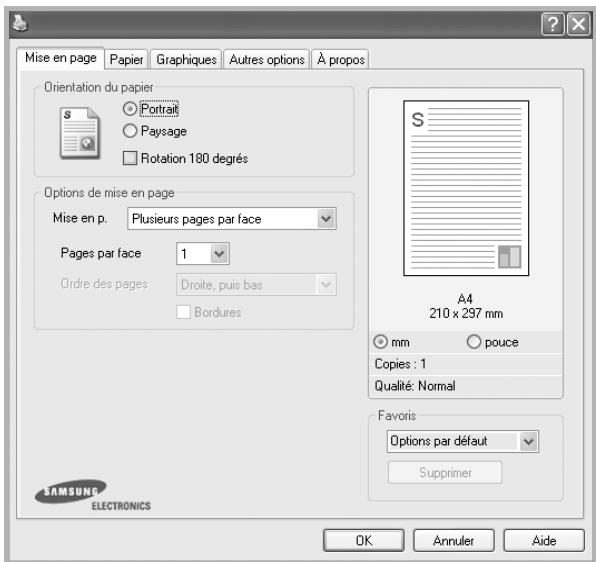 SAMSUNG CLP-310 - Onglet mise en page - 1