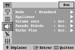 SAMSUNG CS-21Z40MA - Son - mode / égaliseur / volume auto / pseudo stéréo / Turbo Plus - 1