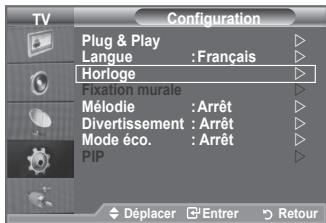 SAMSUNG LA32A550P1R - Réglage et affichage de l'heure actuelle - 1