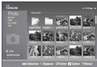 SAMSUNG LA32A550P1R - Utilisation de la liste PHOTO (JPEG) - 2