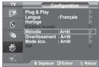 SAMSUNG LA32A550P1R - Lorsque vous utilisez le téléviseur/moniteur pour la première fois, vous doivent seLECTIONner la langue utilisée pour afficher les menus et les indications. - 2