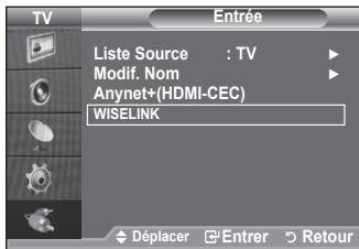 SAMSUNG LA32A550P1R - Utilisation du menu WISELINK - 1