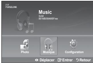 SAMSUNG LA32A550P1R - Utilisation de la liste MP3 - 1