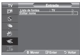 TV Lista de fontes : TV Editar nome Mover Enter Voltar
