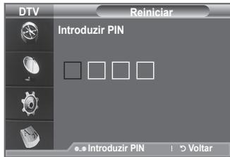DTV Reiniciar Introduzir PIN o.● Introduzir PIN 15 Voltar