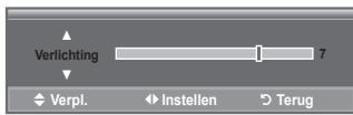 Verlichting 7 Verpl. Instellen Terug