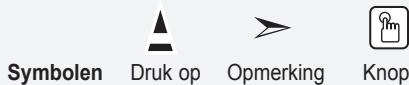 Symbolen Druk op Opmerking Knop