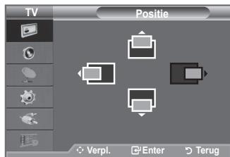 TV Positie Verpl. Enter Terug
