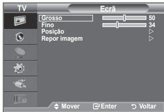 TV Grosso Fino Posição Repor imagem Ecrã 50 34 Mover Enter Voltar