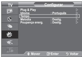 TV Configurar Plug & Play Idioma : Português Tempo Melodia : Deslig. Poupança energ. : Deslig. Mover Enter Voltar