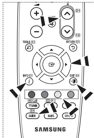 P E1 - TOOLS E4 RETURN E3 INFO E7 EXIT E3 i TXXMK E0 GUIDE SUBT. CHL-1 SAMSUNG