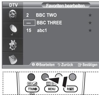 DTV 2 BBC TWO --- BBC THREE 15 abc1 © Bearbeiten Zurück Bestätigen TTXMIX MENU PSZE