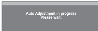Auto Adjustment in progress Please wait.