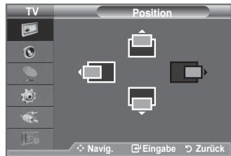 TV Position Navig. Eingabe Zurück