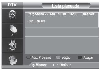 DTV Lista planeada terça-feira 22 Abr 15:30 ~ 16:00 Uma vez 801 RaiTre Adic. Programa Edição Apagar Mover Voltar