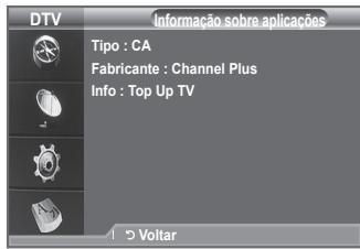 DTV Informação sobre aplicações Tipo : CA Fabricante : Channel Plus Info : Top Up TV 1 > Voltar