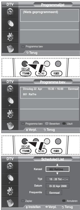 SAMSUNG LE19A656 - De lijst met geplande programma's - 1