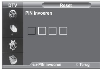 DTV Reset PIN invoeren ● PIN invoeren ○ Terug