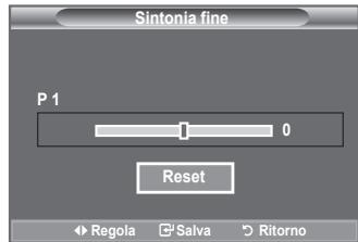 Sintonia fine P 1 0 Reset Regola Salva Ritorno