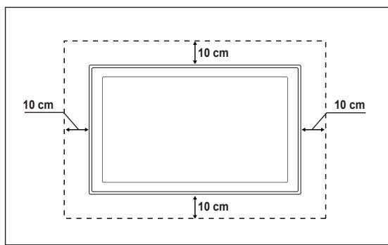 SAMSUNG LE22B350F2W - Manter um espaço de instalação seguro - 2