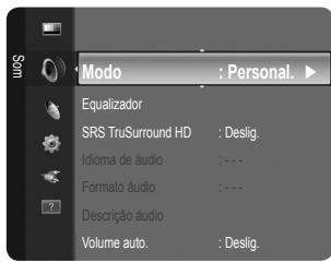 SAMSUNG LE22B350F2W - Configurar o menu Som - 1
