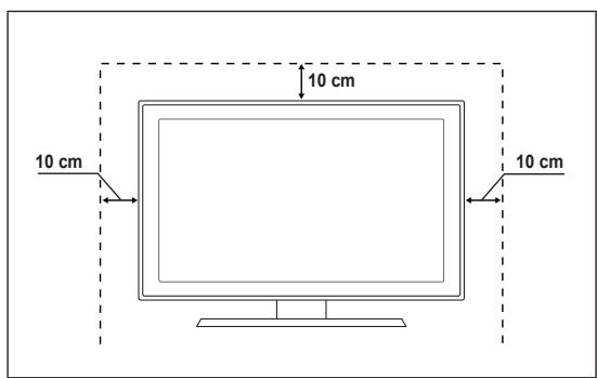SAMSUNG LE22B350F2W - Manter um espaço de instalação seguro - 1