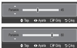 Parlaklık 45 Taşı Ayarla Giriş Çıkış Parlaklık 80 Taşı Ayarla Giriş Çıkış