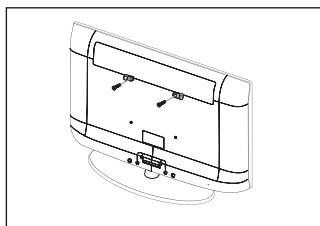SAMSUNG LE22B350F2W - Da preprečite padec televizorja: - 2