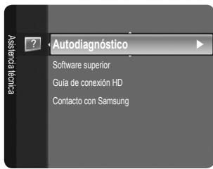 Autodiagnóstico Software superior Guía de conexión HD Contacto con Samsung