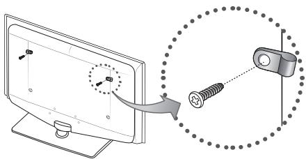 SAMSUNG LE22C350D1W - So verhindern Sie, dass das Fernsehgerät umkippt - 1