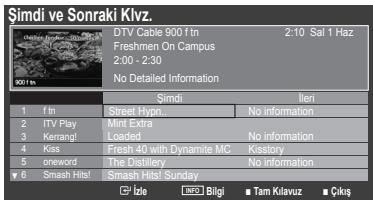 Simdi ve Sonraki Kivz. DTV Cable 900 f tn 2:10 Sal 1 Hz Freshmen On Campus 2:00 - 2:30 No Detailed Information Simdi Ileri 1 f tn Street Hypn... No information 2 ITV Play Mint Extra Loaded No information 3 Kerrang! Fresh 40 with Dynamite MC Kistory 4 Kiss The Distillery No information 5 oresword Smash Hits! Smash Hits Sunday 6 Smash Hits! İşle İİRO Bilgi Tân Kıluzı Çıkış