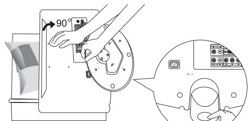 SAMSUNG LE22C430C4W - How to Adjust the Stand (19inch model only) - 2