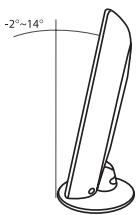 SAMSUNG LE22C430C4W - How to Adjust the Angle of the TV (19inch model only) - 1