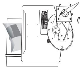 SAMSUNG LE22C430C4W - Como ajustar o ângulo do televisor (apenas para os modelos de 19 polegadas) - 5