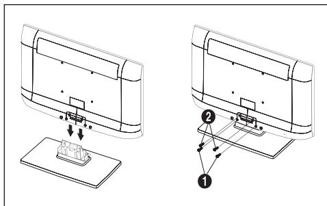 SAMSUNG LE26B350F1W - Anbringen des Standfußes - 2