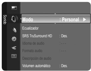 SAMSUNG LE32B350F1W - ☐ Formato audio → MPEG / Dolby Digital (sólo canales digitales) - 1