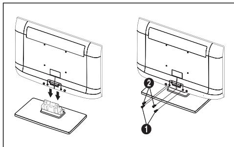 SAMSUNG LE32B350F1W - Instalar a base - 2