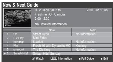 SAMSUNG LE32B450 - Using the Now &amp; Next Guide / Full Guide - 1