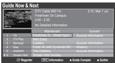 SAMSUNG LE32B450 - Utilisation du Guide Now & Next / Guide Complet - 1