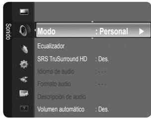SAMSUNG LE32B450 - ☐ Formato audio → MPEG / Dolby Digital (sólo canales digitales) - 1